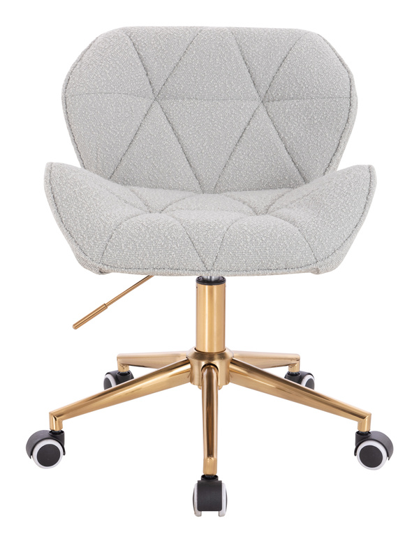 HR111K Scaun Gri Boucle cu Bază Aurie