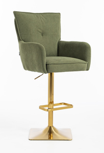 HR250KW Scaun Zsályazöld Prémium Kordbársony Bază Aurie