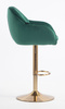 HR2055W Scaun Verde din Catifea cu Bază Aurie