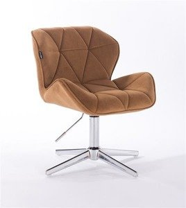HR111CROSS Scaun Catifea Galben Miere Velur