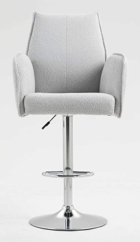 HR280W Scaun Gri Boucle cu Bază Cromata