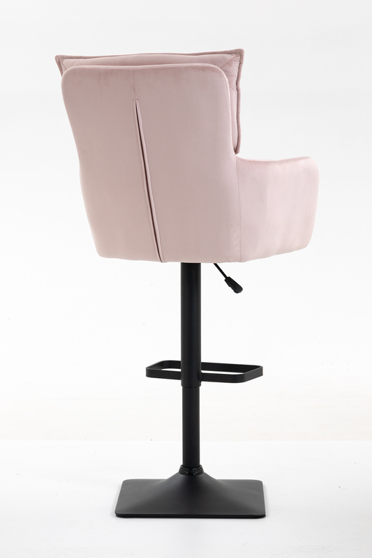 HR250KW Scaun Catifea Roz Pudra Bază Neagră