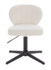HR193CROSS Scaun Crem Boucle cu Bază Neagră