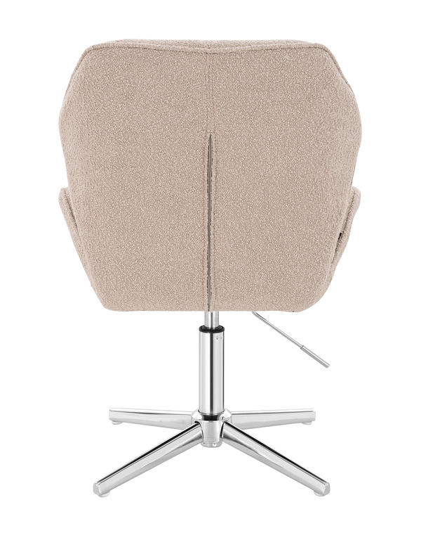 HR212CROSS Scaun Latte Boucle cu Bază Cromata
