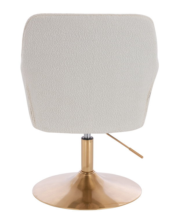 HR550N Scaun Crem Boucle cu Bază Aurie