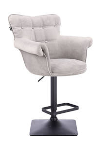 HR804KW scaun Catifea Gray cu Bază Neagră