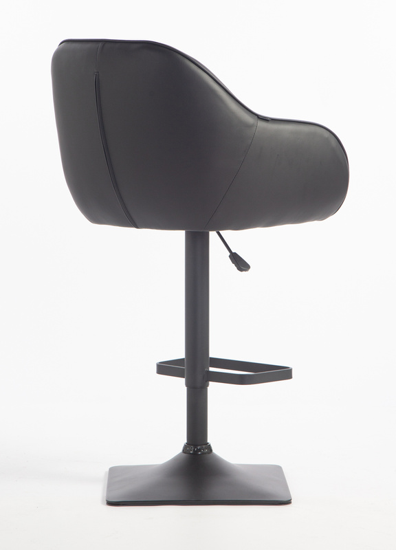 HR2055KW Scaun Neagră din Piele Ecologica cu Bază Neagră