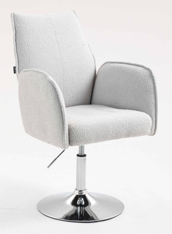 HR280N Scaun Gri Boucle cu Bază Cromata