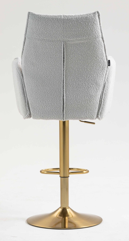HR280W Scaun Gri Boucle cu Bază Aurie