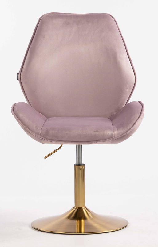 HR350N Scaun Mov din Catifea Bază Aurie