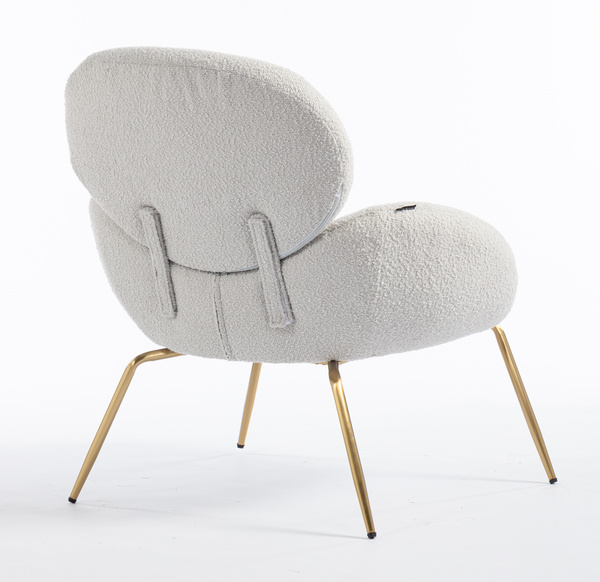 HR2045 Scaun Gri Boucle cu Bază Aurie