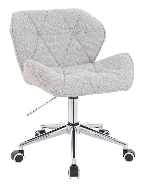 HR111K Scaun Gri Boucle cu Bază Cromata