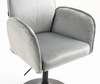 HR280N Scaun Gray din Catifea cu Bază Neagră