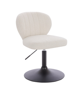 HR193N Scaun Crem Boucle cu Bază Neagră