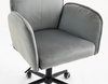 HR280K Scaun Gray din Catifea cu Bază Neagră