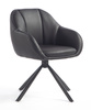HR2055 BAZĂ STEA Scaun Neagră din Piele Ecologica cu Bază Neagră