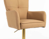 HR250KW Scaun Piele Ecologică Premium Soft Culoare Caramel Bază Aurie