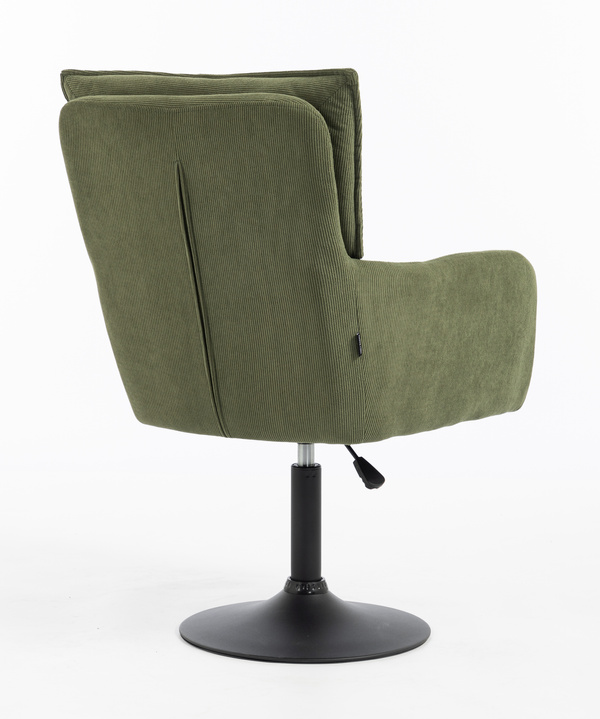 HR250N Scaun Zsályazöld Prémium Kordbársony Bază Neagră