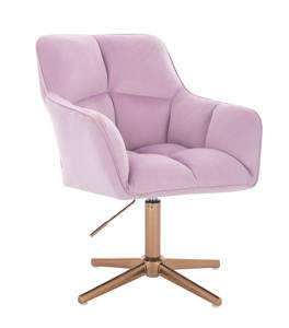 HR550CROSS Scaun Mov Catifea cu Bază Aurie