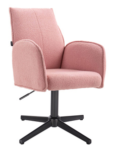 HR280CROSS Scaun Roz Pudra Boucle cu Bază Neagră