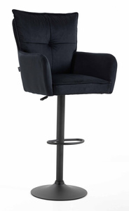 HR250W Scaun Catifea Neagră Bază Neagră