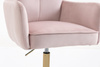 HR250CROSS Scaun Catifea Roz Pudra Bază Aurie