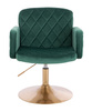 HR802N Scaun Verde din Catifea cu Bază Aurie