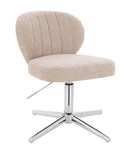 HR193CROSS Scaun Latte Boucle cu Bază Cromata