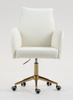 HR280K Scaun Crem Boucle cu Bază Aurie