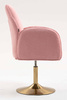 HR280N Scaun Roz Pudra Boucle cu Bază Aurie