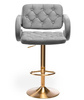 HR8403W Scaun Catifea Gri Bază Aurie