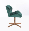 HR111CROSS scaun Catifea Verde cu Bază Aurie