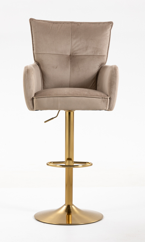 HR250W Scaun Catifea Latte Bază Aurie