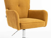 HR250K Scaun Catifea Reiată Premium Ruloare Curry Galben Bază Cromata