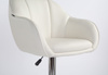 HR2055W Scaun Alb din Piele Ecologica cu Bază Cromata