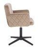 HR802CROSS Scaun Latte din Catifea cu Bază Neagră