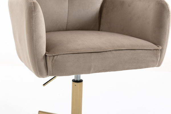 HR250CROSS Scaun Catifea Latte Bază Aurie