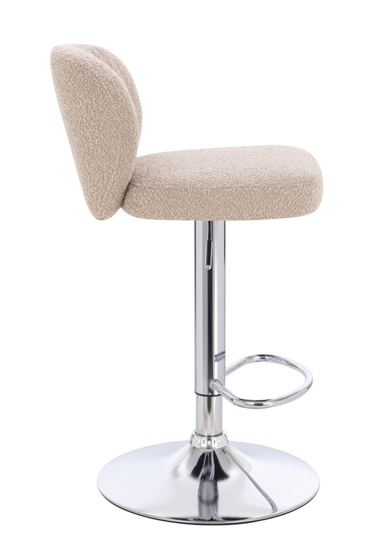 HR193W Scaun Latte Boucle cu Bază Cromata