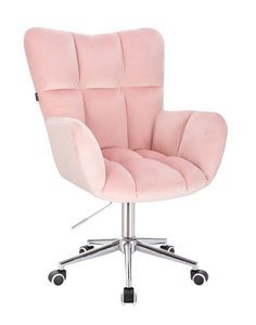 HR650K Roz Pudră Catifea Scaun