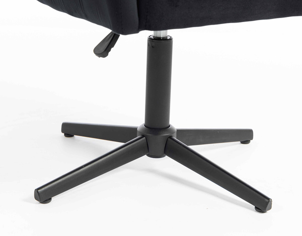 HR250CROSS Scaun Catifea Neagră Bază Neagră