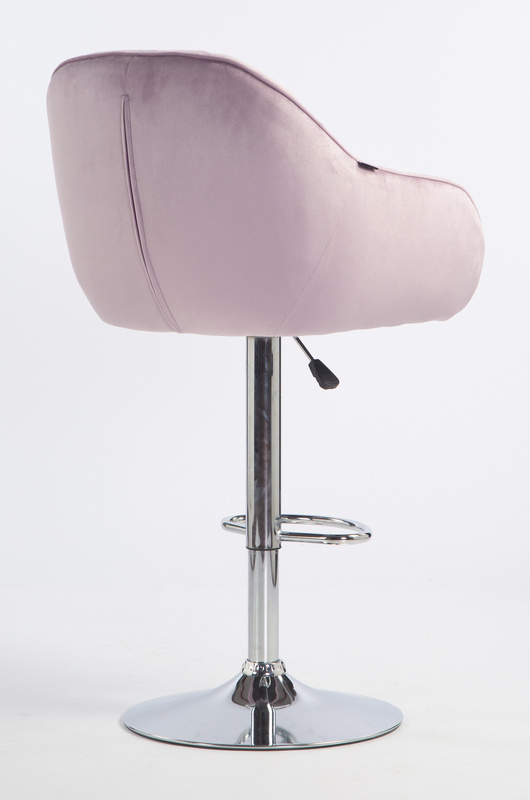 HR2055W Scaun Mov din Catifea cu Bază Cromata