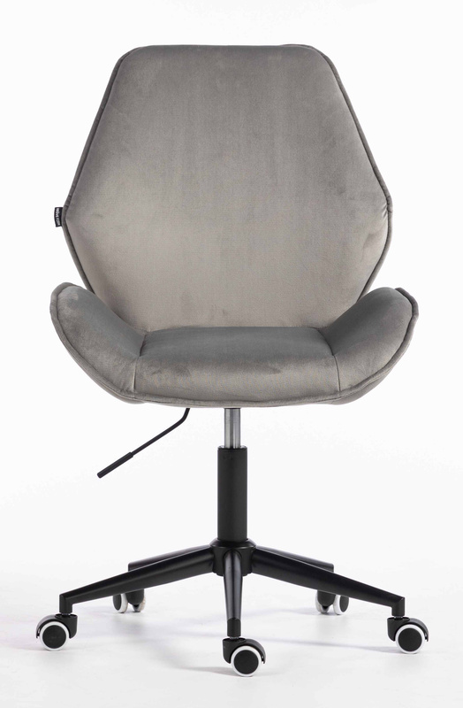 HR350K Scaun Gray din Catifea Bază Neagră
