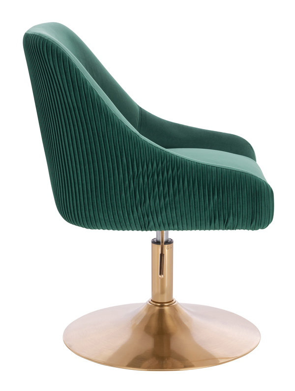 HR920N Scaun Verde din Catifea cu Bază Aurie