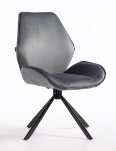 HR350 BAZĂ STEA Scaun Grafit din Catifea Bază Neagră