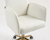 HR280K Scaun Crem Boucle cu Bază Aurie