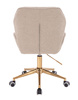 HR212K Scaun Latte Boucle cu Bază Aurie