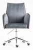 HR280K Scaun Grafit din Catifea cu Bază Cromata