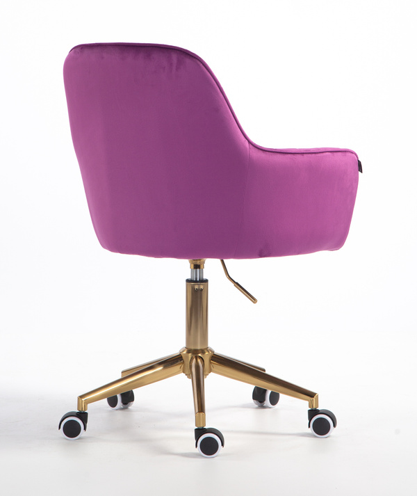 HR2022K Scaun Fucsia din Catifea Bază Aurie