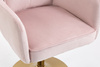 HR250N Scaun Catifea Roz Pudra Bază Aurie
