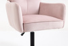 HR250N Scaun Catifea Roz Pudra Bază Neagră